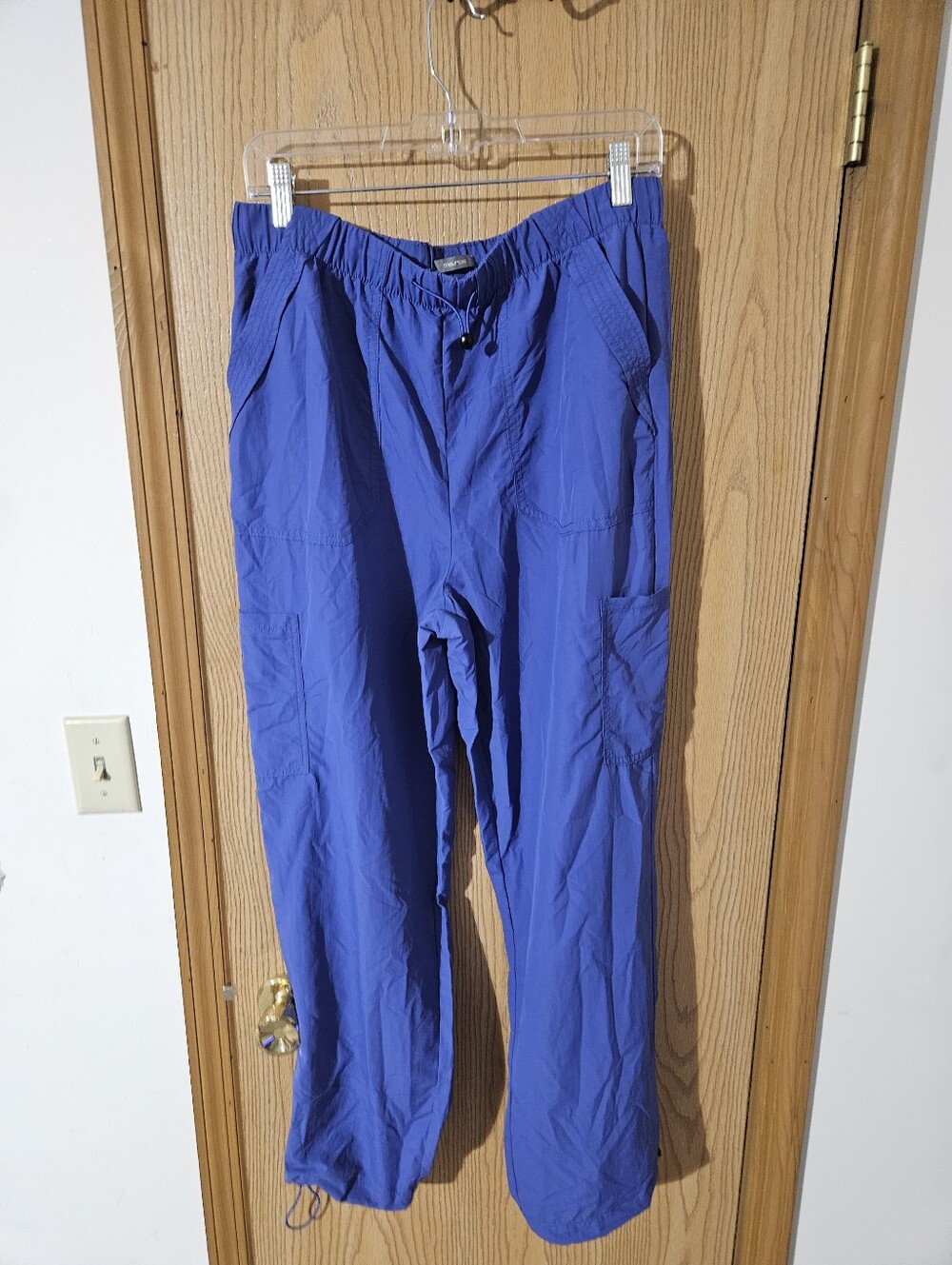Maurices Blue Elastic Waist Parachute Pants
